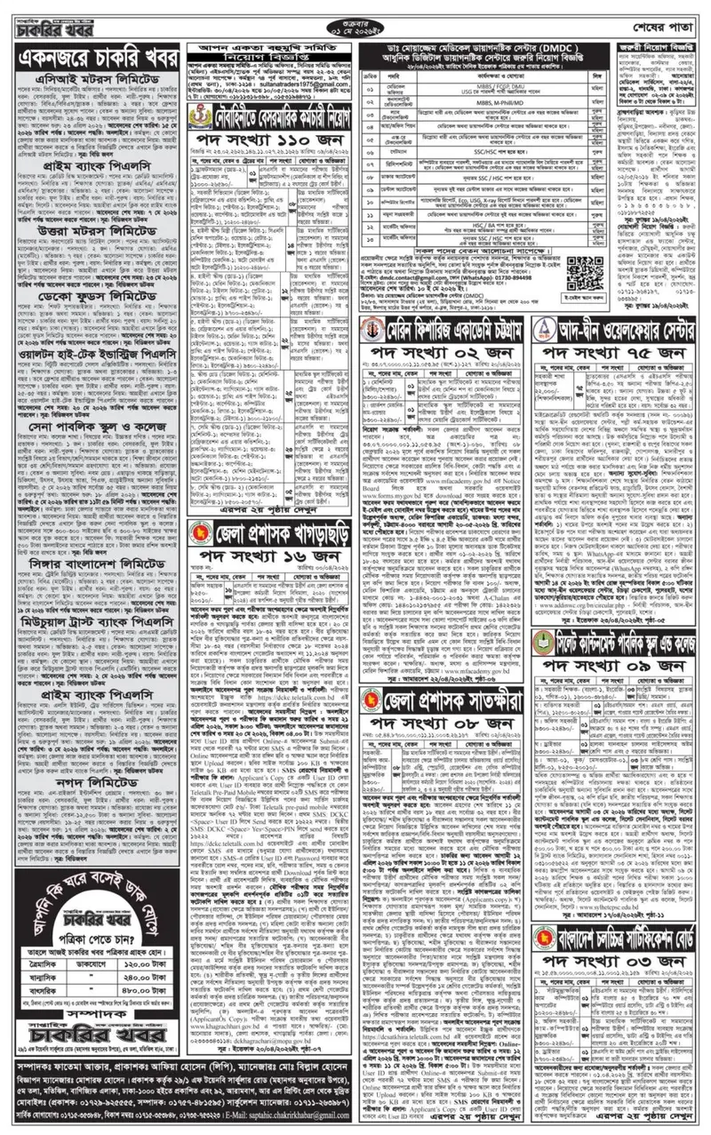 সাপ্তাহিক চাকরির ডাক পত্রিকা ০১ মে ২০২৬ - Circular 4